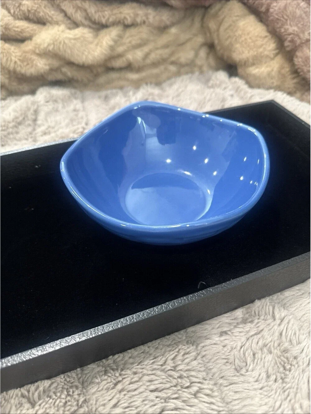 Longaberger Woven Traditions Dessert Ripple Bowl Cornflower Retired #646028 EUC